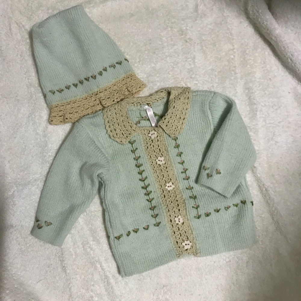 Handmade Shambles Baby Sweater.